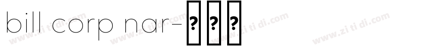 bill corp nar字体转换